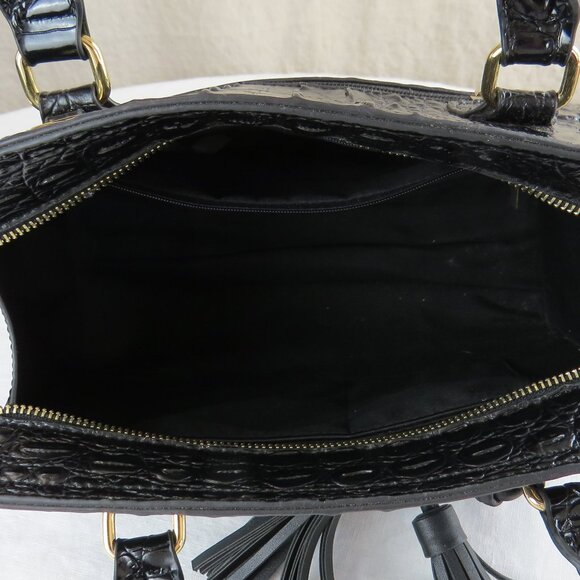 IMHeart Faux Croc Handbag Purse Black - Footed *missing crossbody strap - Picture 8 of 9
